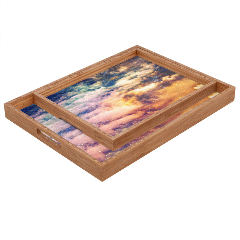 Roden Wood Tray, 1.75" H x 18" W x 14" D