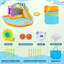 3.7 x 3.9 x 2.4m Inflatable Water Slide and Air Blower