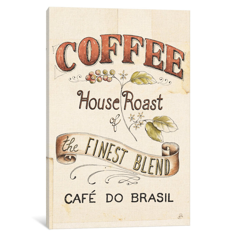 « authentique coffee ix », art textuel sur toile, H 12 po x l 8 po x P 0,75 po, Pas de tapis, Toile tendue