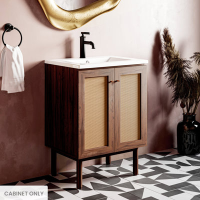 Classe 24" Bathroom Vanity In Dark Walnut Cabinet Only