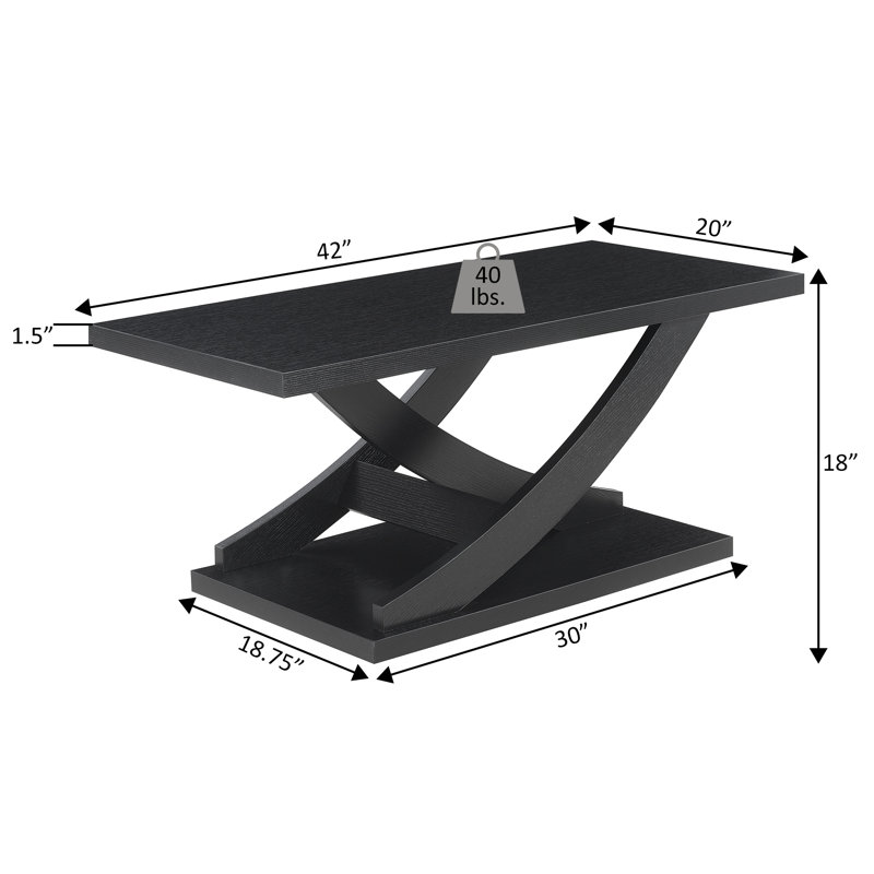 Table basse Arbri Criss-Cross, Espresso