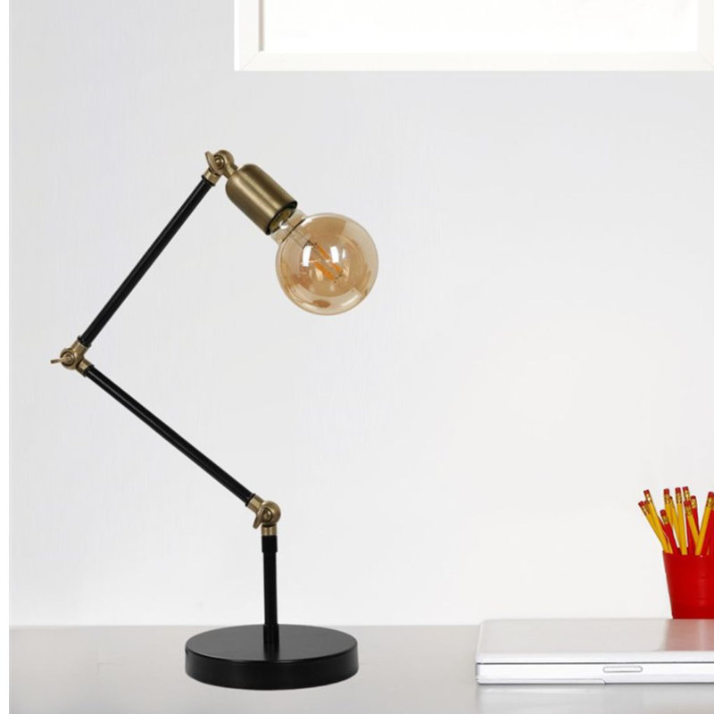 Lampe de bureau 17,72 po., Noir / laiton