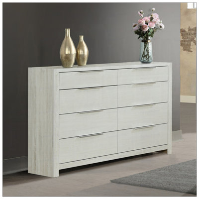 Commode moderne avec 8 tiroirs de rangement et meubles de chambre à coucher en bois