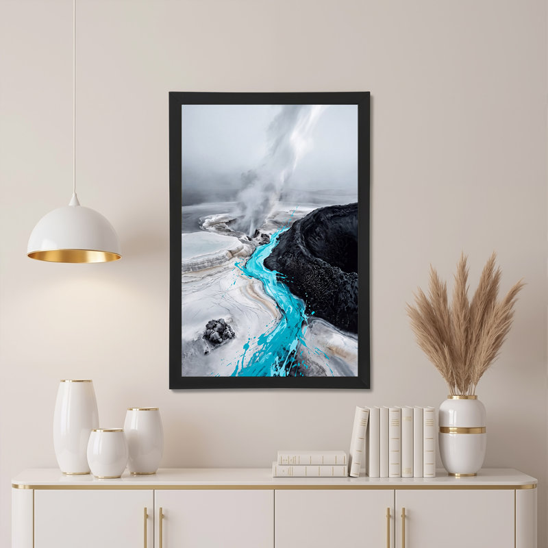 Art mural sur toile turquoise et eau turquoise, 36"H x 24"W