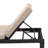 Outdoor Patio Chaise Lounge Chair, KD Dark Brown Frame With Beige Cushion