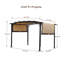 Pavillon de jardin d'extérieur 12 x 9 pi avec structure en rouille - Auvent rétractable, beige