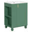 Meuble-lavabo de 24 po avec lavabo, structure en bois massif, porte à fermeture douce, rangement latéral et finition verte-238212446