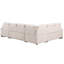 Canapé modulaire gris foncé en L capitonné avec lit escamotable et méridienne avec rangement beige