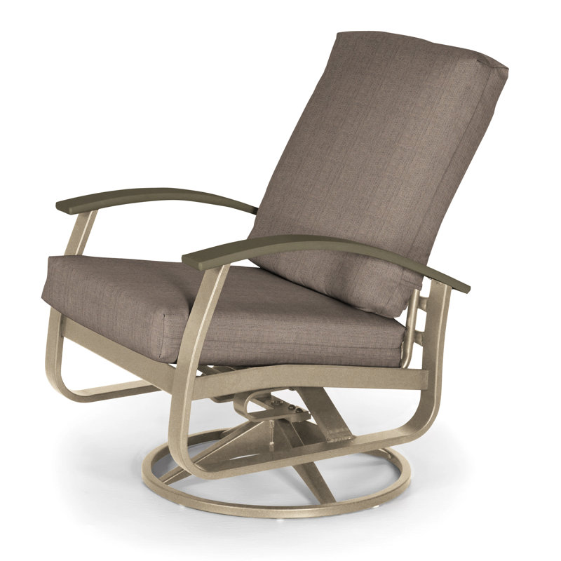 Belle Isle Outdoor Swivel Lounge Chair, Canvas Navy Sunbrella® Canvas, Textured Beachwood, Beachwood P40