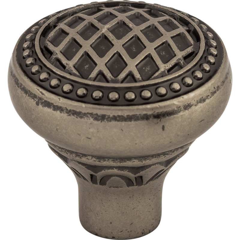 Trevi 1 5/16" Diameter Round Knob, Pewter Antique