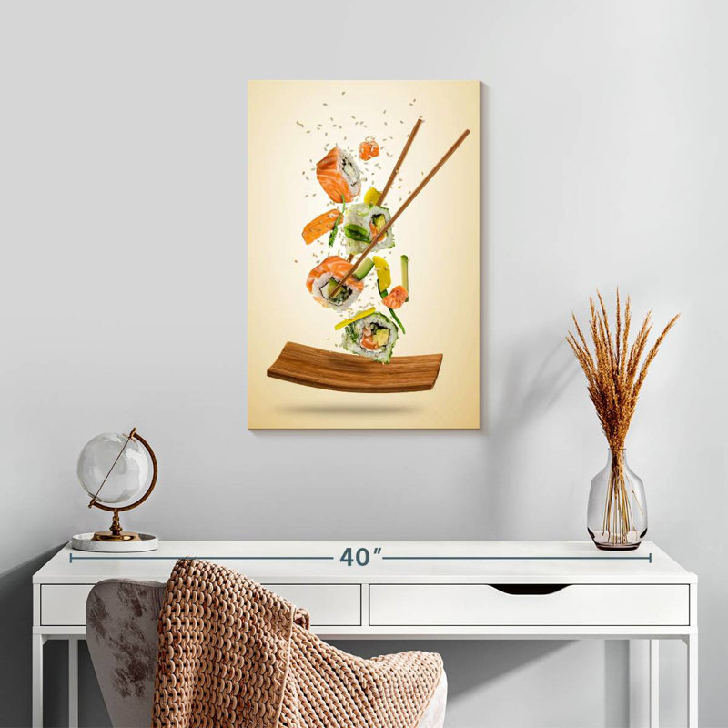 Yarlin Salmon Sushi Rolls, 24" H x 16" W
