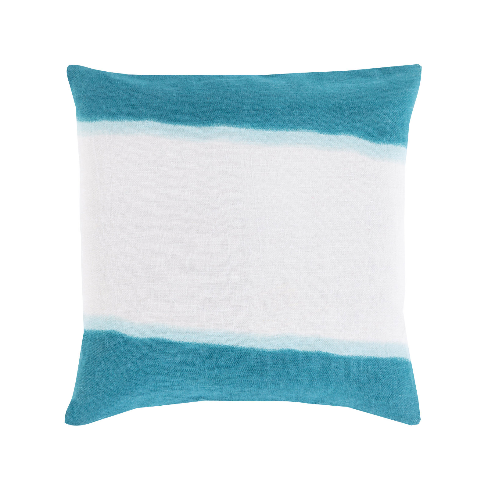 Striped Throw Pillow, 20" H x 20" W x 4" D, Teal, Polyester