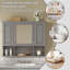 Armoire à pharmacie murale 35 po x 28 po, armoire de salle de bain moderne avec miroir, armoire à miroir avec tablettes ouvertes 