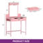 Cloud-Shaped Dressing Table with Mirror 80x40x140 cm-327176917