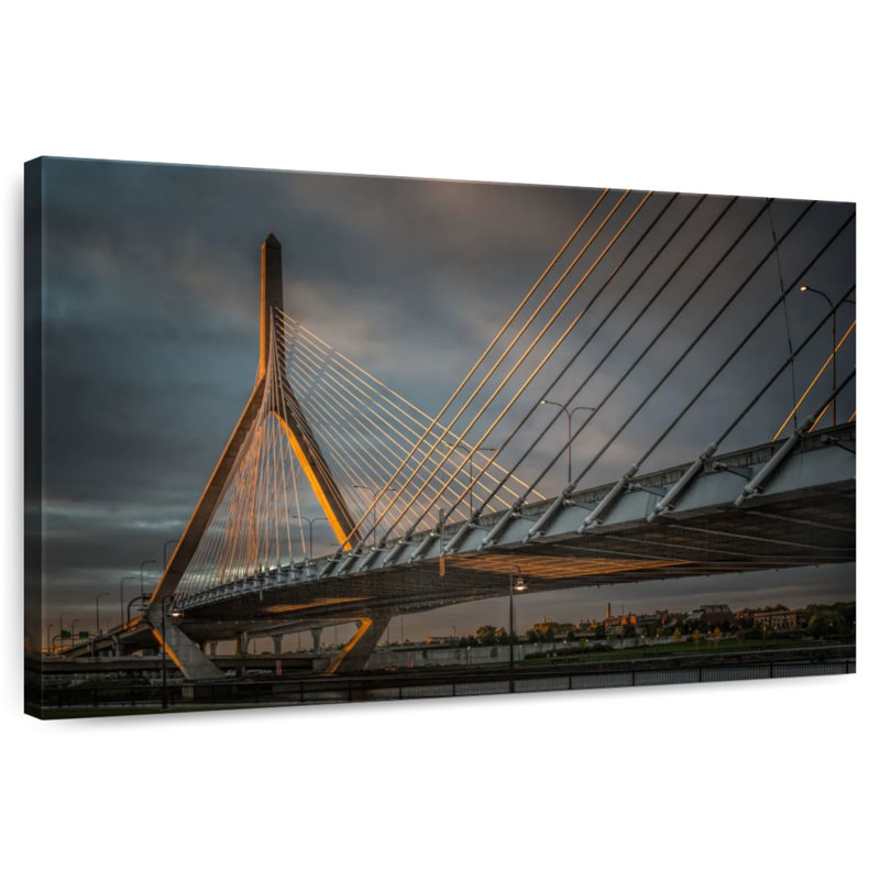 Lilie orageux, pont Leonard P Zakim, H 32 po x l 48 po