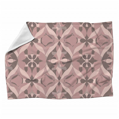 Floral Artwork Bathroom Machine Printed Throw Blanket