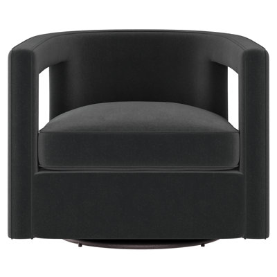 Fauteuil demi-tonneau pivotant rembourré Alana