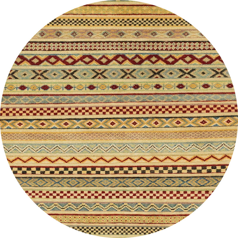 Abstract Indoor Rug, Round 4'