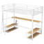 Lit mezzanine en métal avec bureau, tablettes de rangement et station de charge-672437146