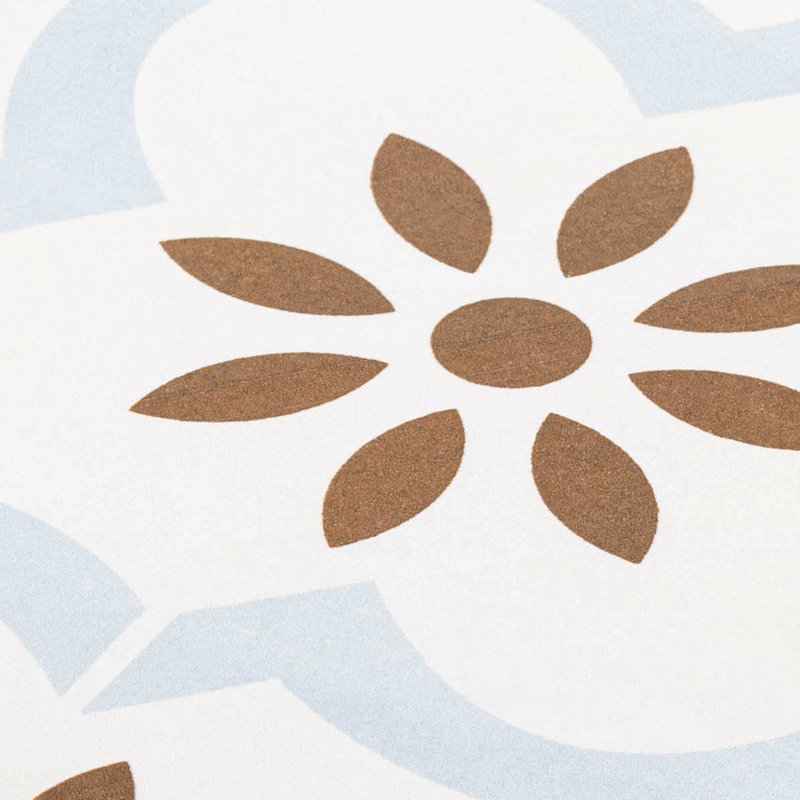 8" Tea Bar Encaustic Pattern Matte Porcelain Tile