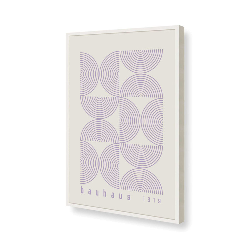 Mauve Bauhaus, affiche de composition I, Reproduction encadrée sans passe-partout, H 37 po x l 25 po x P 1,25 po