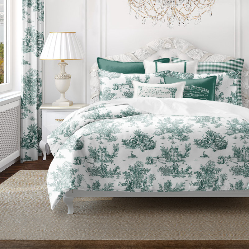 Toile à feuilles persistantes Jardin Du Jouy, Housse de couette très grande + 7 pièces supplé