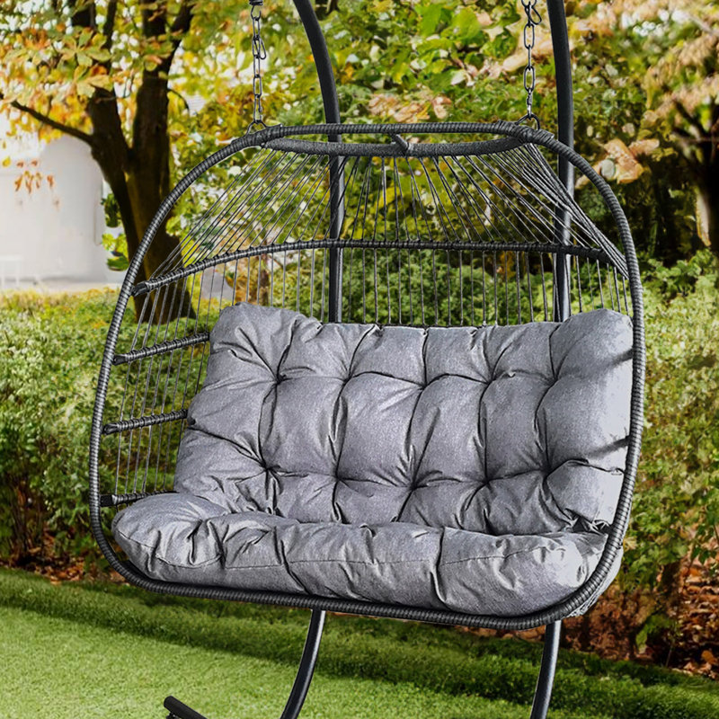 Bradham 180 Person Porch Swing, Black