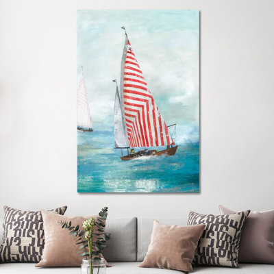 Red Sails by Allison Pearce - Wrapped Canvas Painting