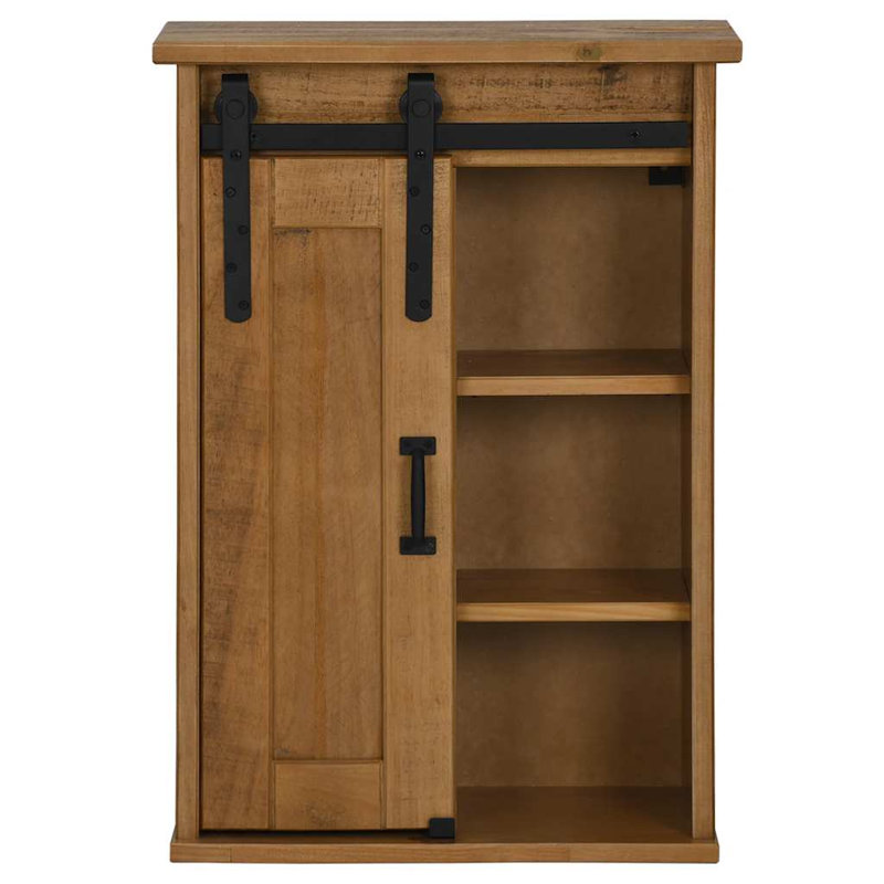 Hanging Cabinet HALDEN With Sliding Door 49X22.5X70 Cm Pine, Brown