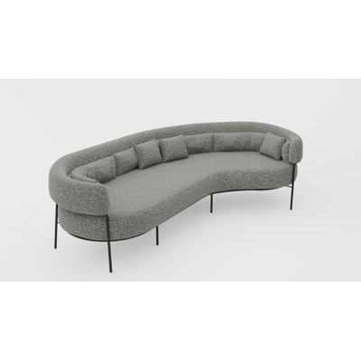 Taquanna 168cm Wide Curved Patio Sofa