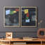 Impression encadrée foncé Premium I - prêt à accrocher - aucun clou requis - aucun clou requis-1151159837-1151159826
