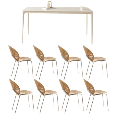 Simple and practical dining table and chair