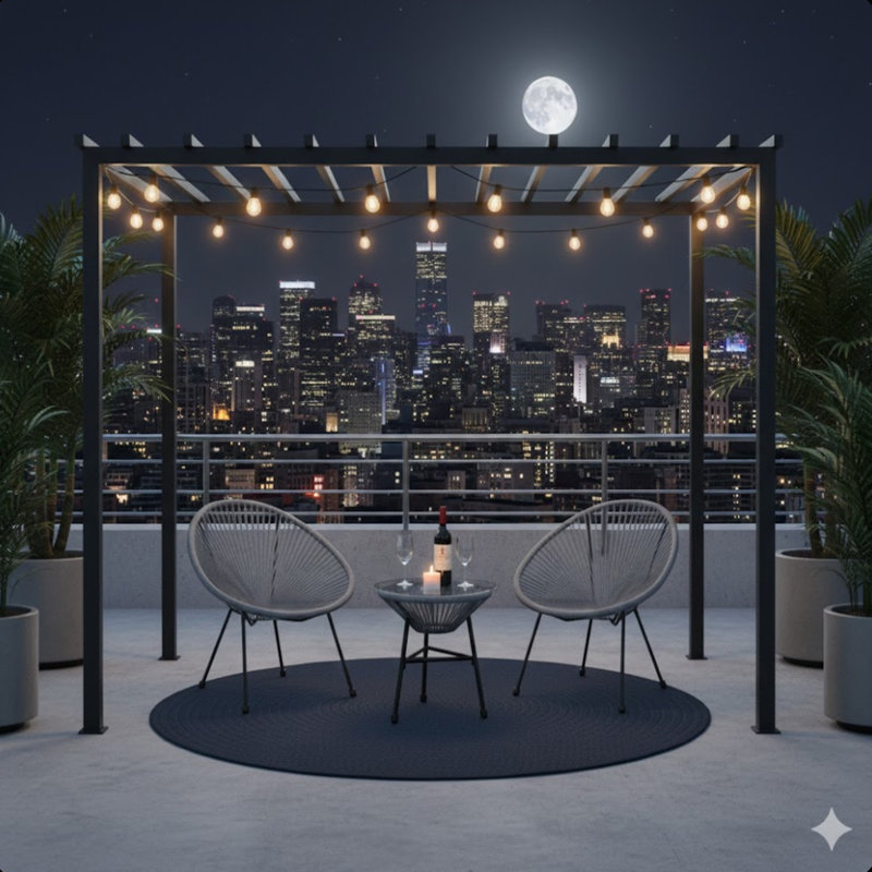 3-Piece Acapulco Wicker Patio Bistro Set With 2 Gray Chairs & Glass Table, Gray