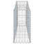 Arched Gabion Baskets 2 Pcs Galvanised Iron-204208214