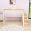 Lit mezzanine avec bureau intégré, escalier de rangement, garde-robe, éclairage DEL et prise de courant-1987693258-1987693261