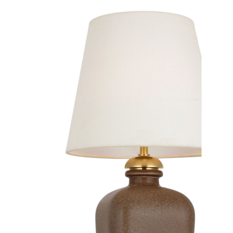 Josy 17" Cordless Table Lamp with Linen Shade, Positano Sand