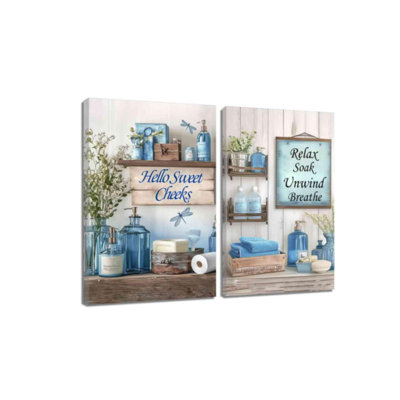 2 Piece Wrapped Canvas Wall Art