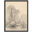 «Country Trees By The River Rustic Artwork, impressions encadrées, affiches, petit art mural de salle de bain»-101825423-101825422