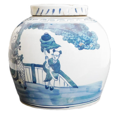  Beijing Blue and White Asian Ginger Jar