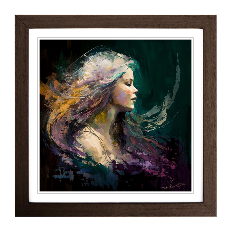 Mermaid - Framed Print, Walnut