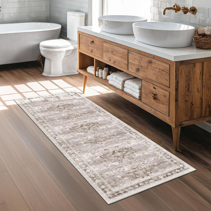 Washable Boho Kitchen Rugs Non-Slip, Runner 2' x 6'