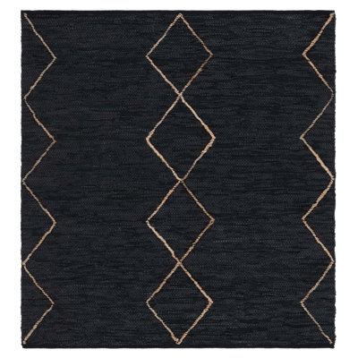 Anaisa Hand-Woven Geometric Leather/Jute/Cotton Rug