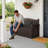 70-gallon Plastic Storage Bench With Cushion & Lockable Lid, All-weather Outdoor Indoor Use For Patio-122251563