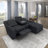 Lashanda 89.5"W Chenille Pull Tab Reclining Sectional Sofa Chaise-479163128