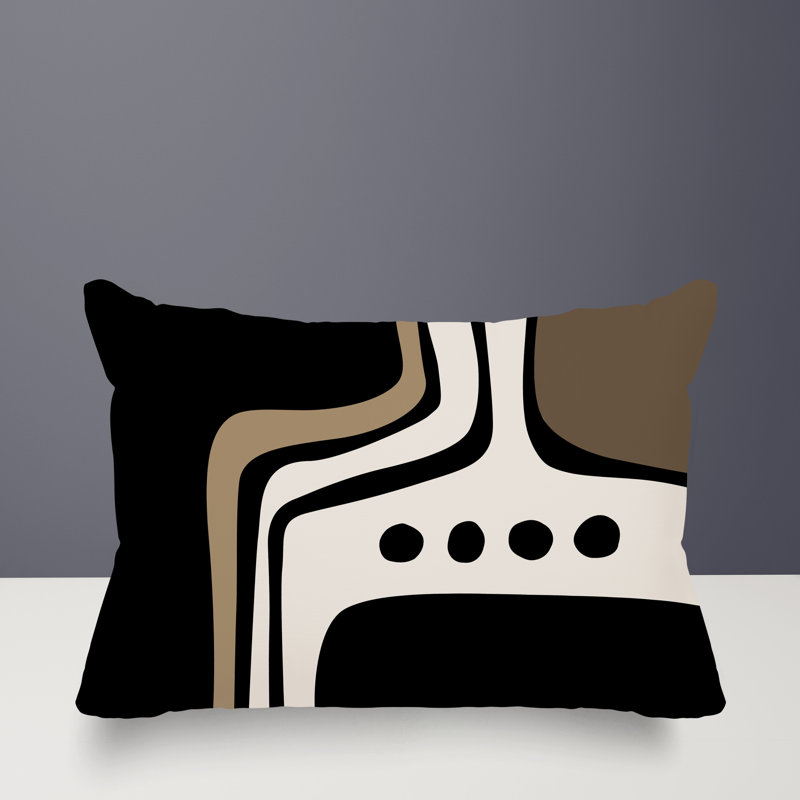 Coussin lombaire réversible intérieur / extérieur Sofi Minimalist, H 14 po x l 20 po, Beige