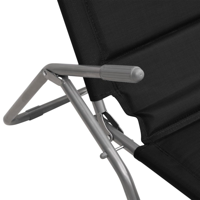 133cm Long Reclining Double Chaise, Black