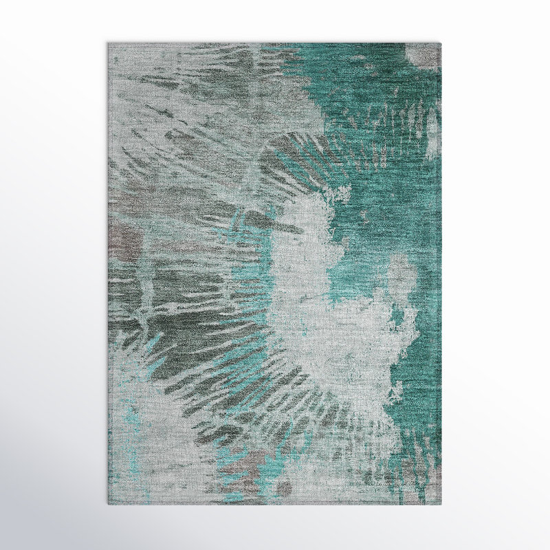 Michaella Washable Abstract Indoor / Outdoor Rug, Rectangle 1'8" x 2'6"