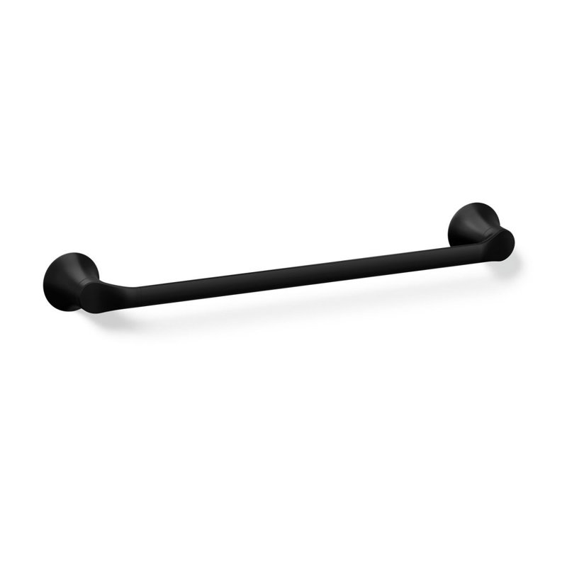 Simplice Towel Bar, Matte Black, 18"W