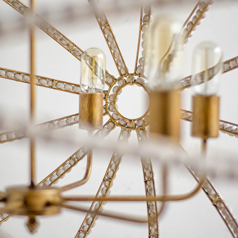 6 - Light Chandelier, White