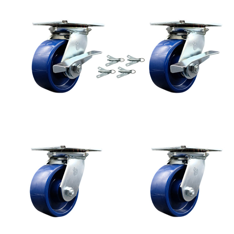 4 Piece Solid Poly Caster Set